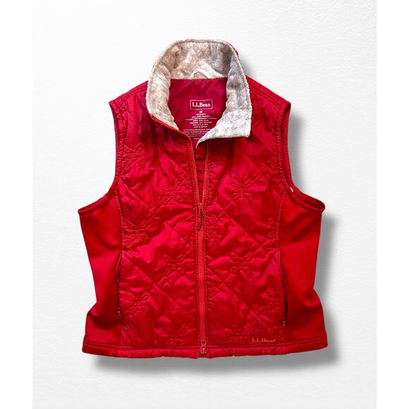LL Bean Women’s Quilted Sherpa Lined Vest, Size M - Picture 6 of 13